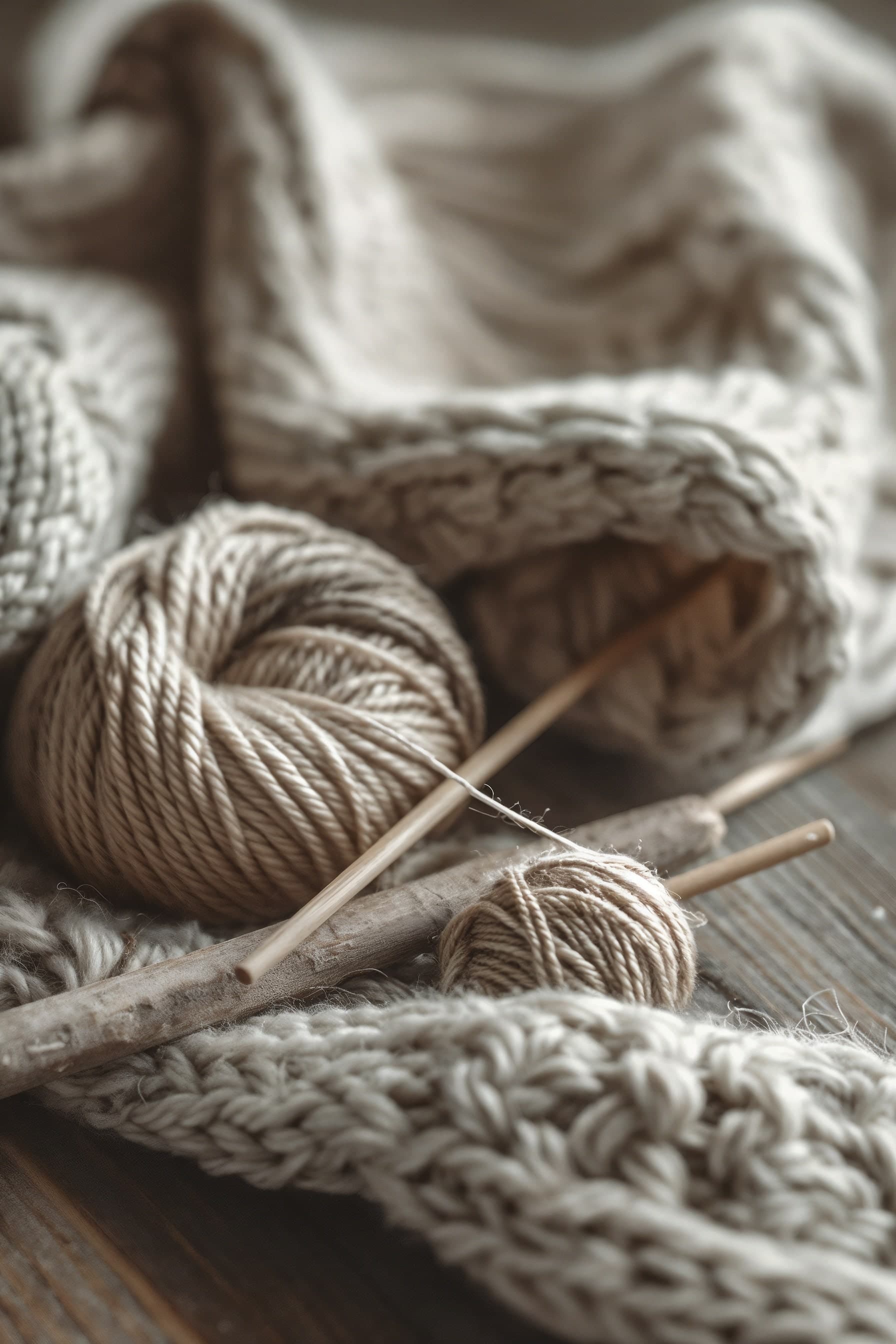 A pair of hands holding some yarn